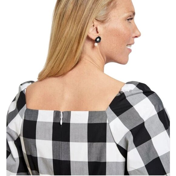 Talbots Zinnia Gingham Fit & Flare Poplin Dress Sweetheart NecklineSize 10p - Picture 5 of 11